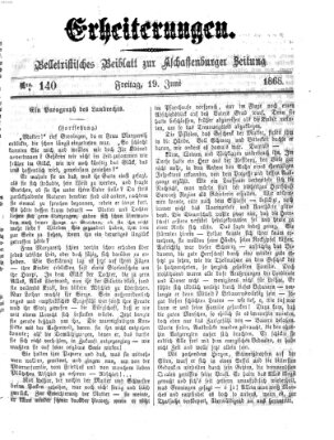 Erheiterungen (Aschaffenburger Zeitung) Freitag 19. Juni 1868