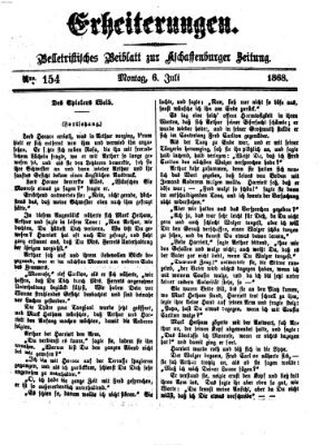 Erheiterungen (Aschaffenburger Zeitung) Montag 6. Juli 1868