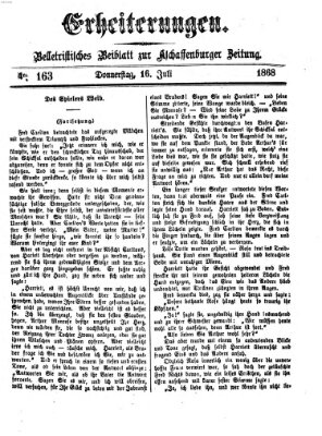 Erheiterungen (Aschaffenburger Zeitung) Donnerstag 16. Juli 1868