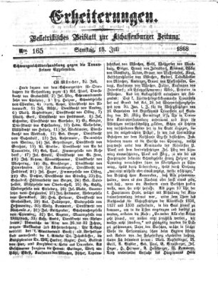 Erheiterungen (Aschaffenburger Zeitung) Samstag 18. Juli 1868