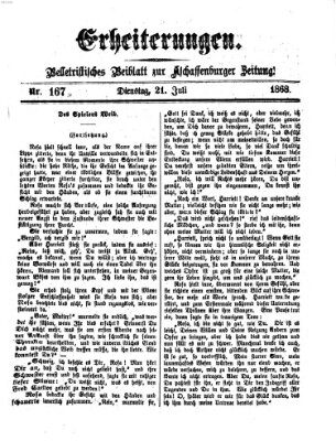 Erheiterungen (Aschaffenburger Zeitung) Dienstag 21. Juli 1868