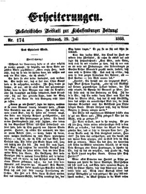 Erheiterungen (Aschaffenburger Zeitung) Mittwoch 29. Juli 1868