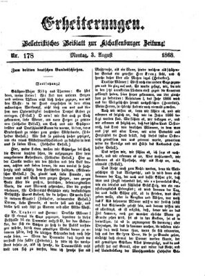 Erheiterungen (Aschaffenburger Zeitung) Montag 3. August 1868