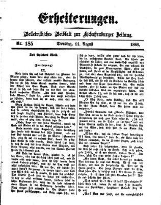 Erheiterungen (Aschaffenburger Zeitung) Dienstag 11. August 1868