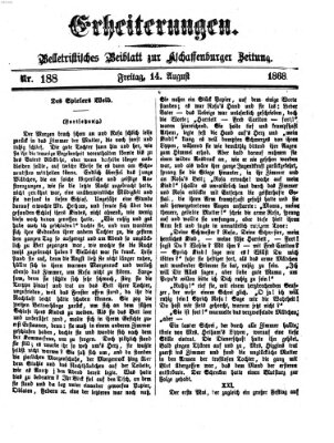 Erheiterungen (Aschaffenburger Zeitung) Freitag 14. August 1868