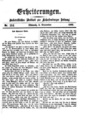 Erheiterungen (Aschaffenburger Zeitung) Mittwoch 2. September 1868