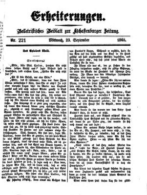 Erheiterungen (Aschaffenburger Zeitung) Mittwoch 23. September 1868