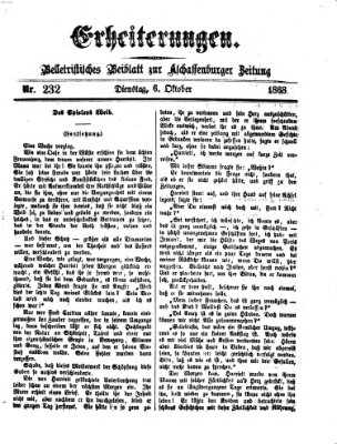 Erheiterungen (Aschaffenburger Zeitung) Dienstag 6. Oktober 1868