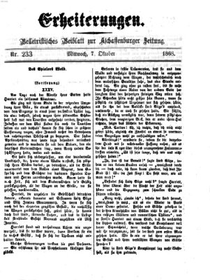 Erheiterungen (Aschaffenburger Zeitung) Mittwoch 7. Oktober 1868