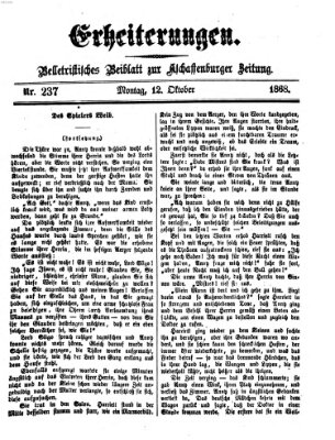 Erheiterungen (Aschaffenburger Zeitung) Montag 12. Oktober 1868