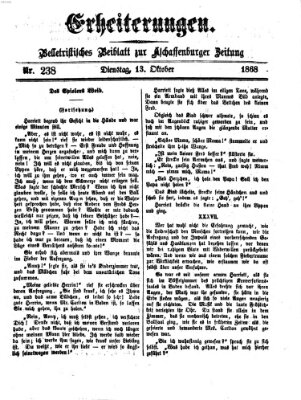 Erheiterungen (Aschaffenburger Zeitung) Dienstag 13. Oktober 1868