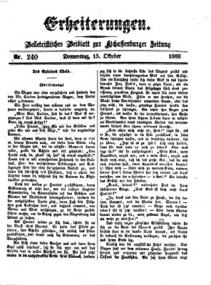 Erheiterungen (Aschaffenburger Zeitung) Donnerstag 15. Oktober 1868