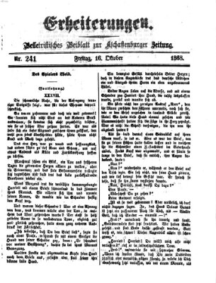 Erheiterungen (Aschaffenburger Zeitung) Freitag 16. Oktober 1868