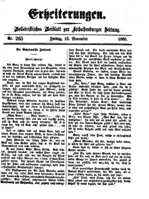 Erheiterungen (Aschaffenburger Zeitung) Freitag 13. November 1868