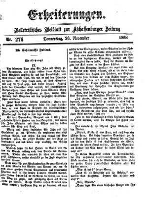 Erheiterungen (Aschaffenburger Zeitung) Donnerstag 26. November 1868