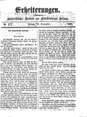 Erheiterungen (Aschaffenburger Zeitung) Freitag 27. November 1868