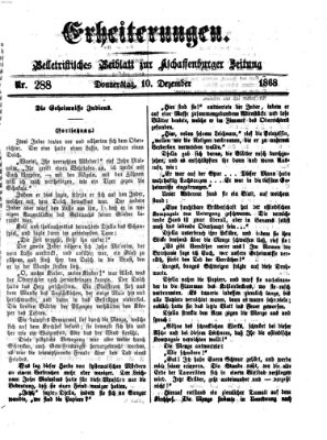 Erheiterungen (Aschaffenburger Zeitung) Donnerstag 10. Dezember 1868