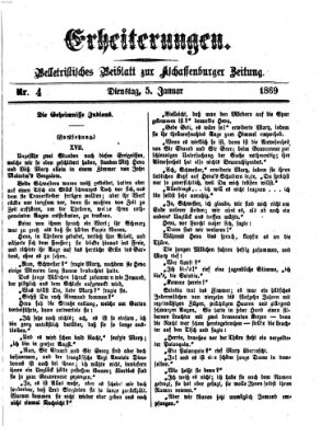 Erheiterungen (Aschaffenburger Zeitung) Dienstag 5. Januar 1869