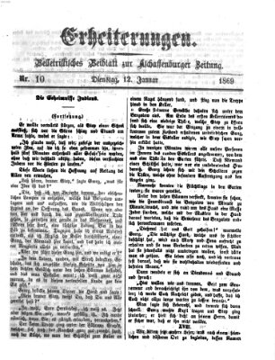 Erheiterungen (Aschaffenburger Zeitung) Dienstag 12. Januar 1869