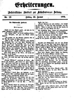 Erheiterungen (Aschaffenburger Zeitung) Freitag 22. Januar 1869