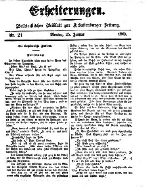 Erheiterungen (Aschaffenburger Zeitung) Montag 25. Januar 1869