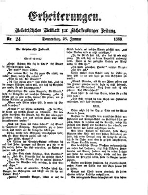 Erheiterungen (Aschaffenburger Zeitung) Donnerstag 28. Januar 1869