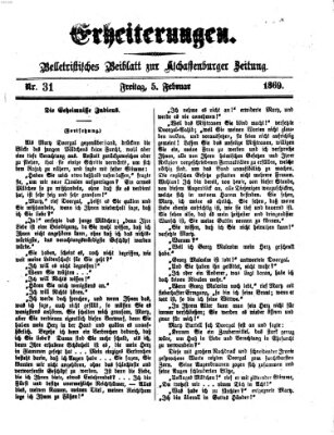 Erheiterungen (Aschaffenburger Zeitung) Freitag 5. Februar 1869