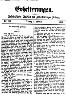 Erheiterungen (Aschaffenburger Zeitung) Montag 8. Februar 1869