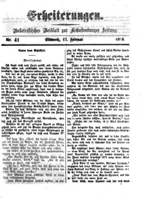 Erheiterungen (Aschaffenburger Zeitung) Mittwoch 17. Februar 1869