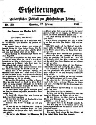 Erheiterungen (Aschaffenburger Zeitung) Samstag 27. Februar 1869