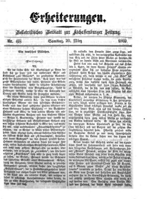 Erheiterungen (Aschaffenburger Zeitung) Samstag 20. März 1869