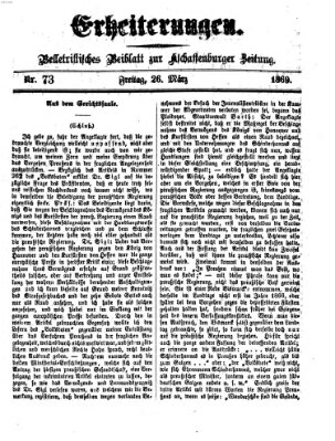 Erheiterungen (Aschaffenburger Zeitung) Freitag 26. März 1869