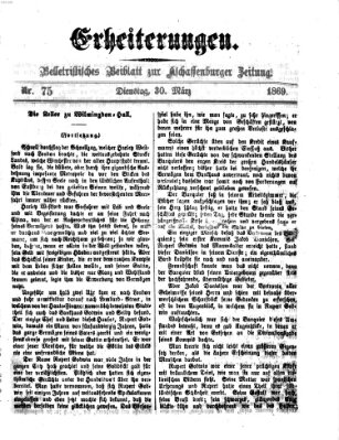 Erheiterungen (Aschaffenburger Zeitung) Dienstag 30. März 1869