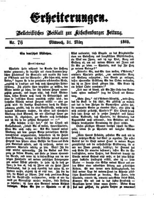 Erheiterungen (Aschaffenburger Zeitung) Mittwoch 31. März 1869