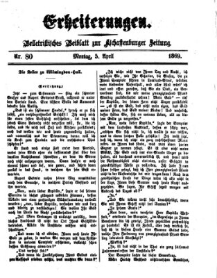 Erheiterungen (Aschaffenburger Zeitung) Montag 5. April 1869