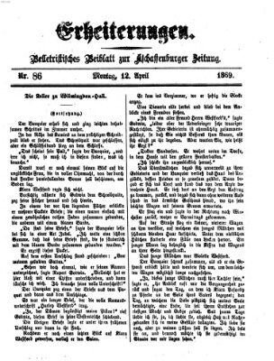 Erheiterungen (Aschaffenburger Zeitung) Montag 12. April 1869