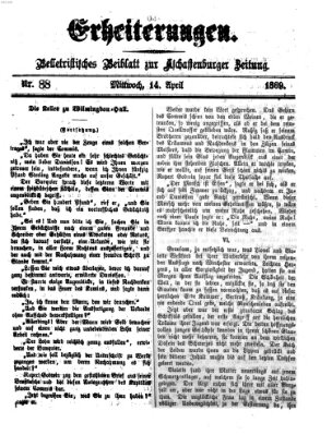 Erheiterungen (Aschaffenburger Zeitung) Mittwoch 14. April 1869