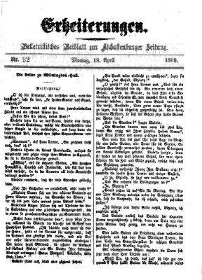 Erheiterungen (Aschaffenburger Zeitung) Montag 19. April 1869