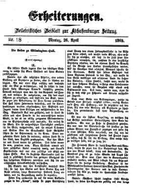 Erheiterungen (Aschaffenburger Zeitung) Montag 26. April 1869