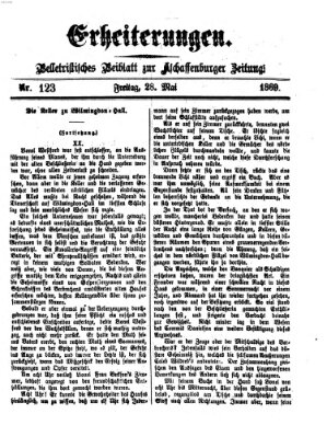 Erheiterungen (Aschaffenburger Zeitung) Freitag 28. Mai 1869