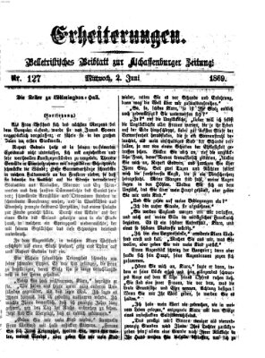 Erheiterungen (Aschaffenburger Zeitung) Mittwoch 2. Juni 1869