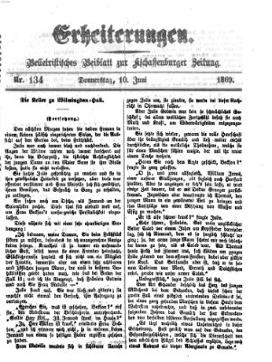 Erheiterungen (Aschaffenburger Zeitung) Donnerstag 10. Juni 1869