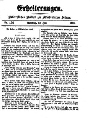 Erheiterungen (Aschaffenburger Zeitung) Samstag 12. Juni 1869