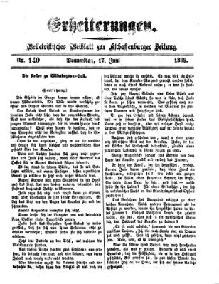 Erheiterungen (Aschaffenburger Zeitung) Donnerstag 17. Juni 1869