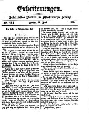 Erheiterungen (Aschaffenburger Zeitung) Freitag 18. Juni 1869