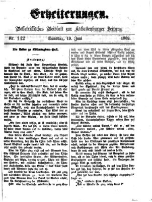 Erheiterungen (Aschaffenburger Zeitung) Samstag 19. Juni 1869