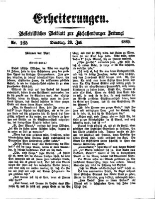 Erheiterungen (Aschaffenburger Zeitung) Dienstag 20. Juli 1869