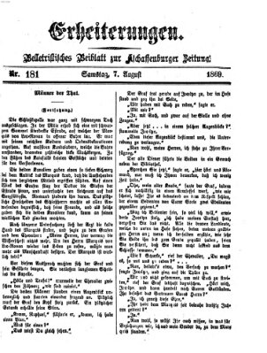 Erheiterungen (Aschaffenburger Zeitung) Samstag 7. August 1869