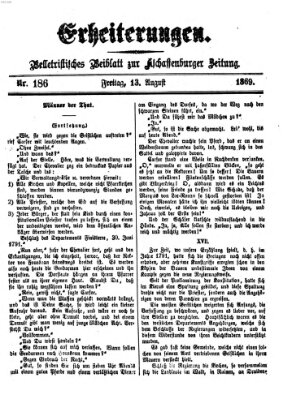 Erheiterungen (Aschaffenburger Zeitung) Freitag 13. August 1869