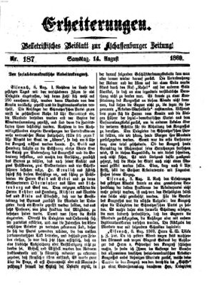 Erheiterungen (Aschaffenburger Zeitung) Samstag 14. August 1869